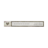 カントリーウッド結婚ハート ラップアラウンドラベル (単一)