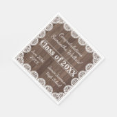 カントリーウッド&レース卒業パーティー紙ナプキンス スタンダードランチョンナプキン (角)