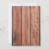 カントリーウッ素朴ドハート結婚式招待状 招待状 (裏面)