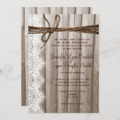 カントリーウッ素朴ドレースツワイン結婚式招待状 招待状 (正面/裏面)