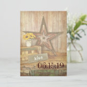 カントリーウ素朴ェスタンスターキス結婚式招待 招待状 (スタンド正面)