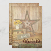 カントリーウ素朴ェスタンスターキス結婚式招待 招待状 (正面/裏面)