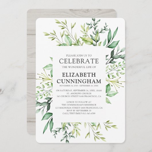 カントリーウ素朴ォーターカラー葉記念館 招待状 (正面/裏面)