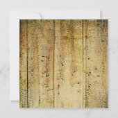 カントリーウ素朴ッドレーススクエア結婚式招待状 招待状 (裏面)