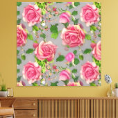 カントリーエレガントガーフランスのデンバラデザイン キャンバスプリント (インサイチュ (リビング))