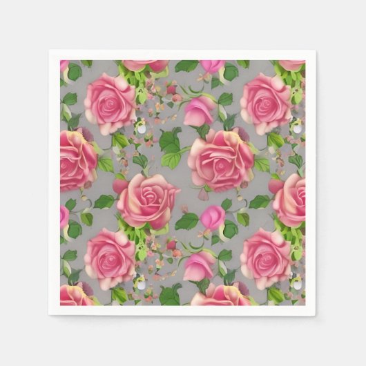 カントリーエレガントガーフランスのデンバラデザイン スタンダードカクテルナプキン (正面)