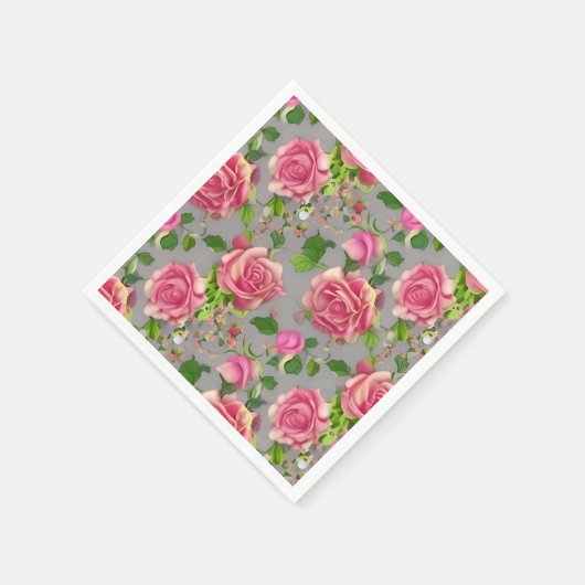 カントリーエレガントガーフランスのデンバラデザイン スタンダードカクテルナプキン (角)