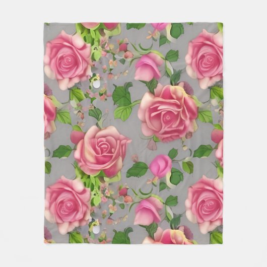 カントリーエレガントガーフランスのデンバラデザイン フリースブランケット (正面)