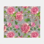 カントリーエレガントガーフランスのデンバラデザイン フリースブランケット (正面(横))