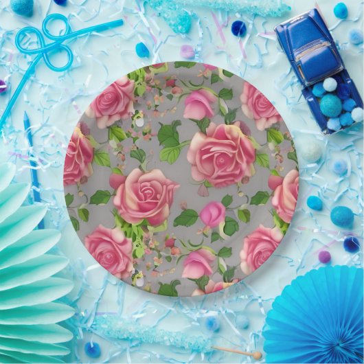 カントリーエレガントガーフランスのデンバラデザイン ペーパープレート (パーティー)