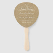 カントリーエレガントクラフト結婚式 プログラムテンプレート ハンドファン (正面)