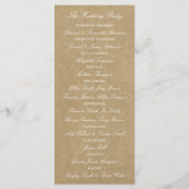 カントリーエレガントクラフト結婚式 プログラムテンプレート プログラム (裏面)