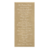 カントリーエレガントクラフト結婚式 プログラムテンプレート ラックカード (裏面)