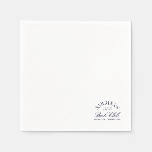 カントリーエレガントクラブバチェロレッテ紙ナプキンス スタンダードカクテルナプキン (正面)