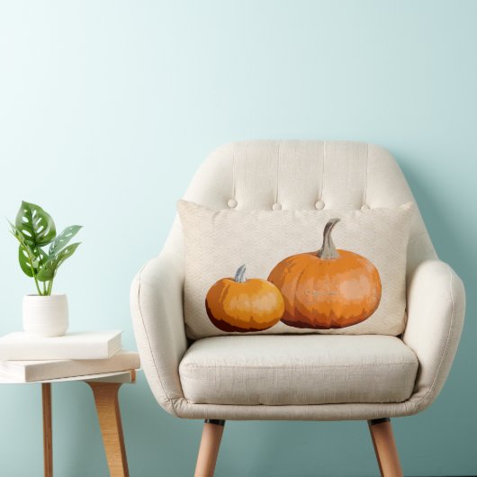 カントリーエレガントハーベストカボチャフェイクテクスチャ ランバークッション (椅子)