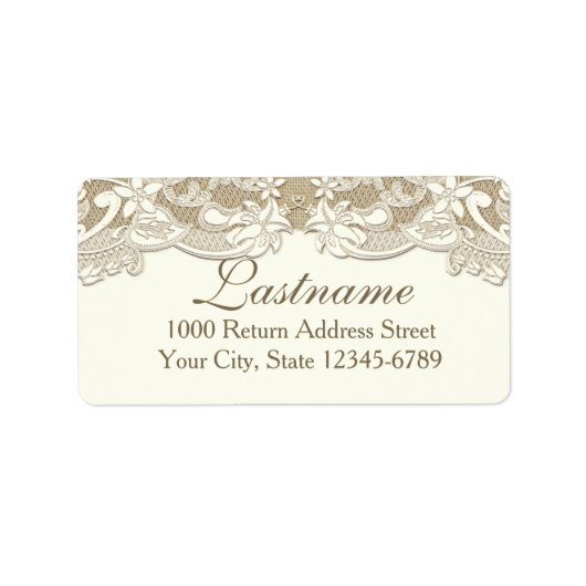 カントリーエレガントフローラとBurlap ラベル (正面)