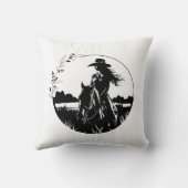 カントリーエレガントホース女性のカーボーイウェスタン馬術 クッション (裏面)