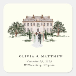 カントリーエレガントマナー | ランチカントリーウェディング スクエアシール