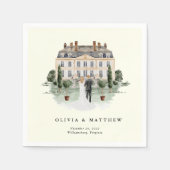 カントリーエレガントマナー | ランチカントリーウェディング スタンダードカクテルナプキン (正面)