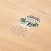 カントリーエレガントマナー |ヴィラ結婚式招待状 アクリル招待状 (レイダウン)