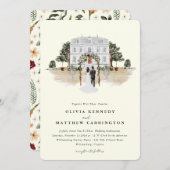 カントリーエレガントマナー |ヴィラ結婚式招待状 招待状 (正面/裏面)