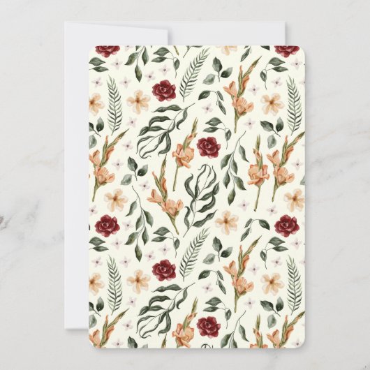 カントリーエレガントマナー | 検索の日付の保存 招待状 (裏面)