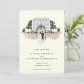 カントリーエレガントマナー| Ranch Photo日付の保存 招待状 (スタンド正面)