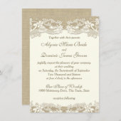 カントリーエレガントヴィンテージ結婚式 招待状 (正面/裏面)