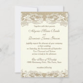 カントリーエレガントヴィンテージ結婚式 招待状 (正面)