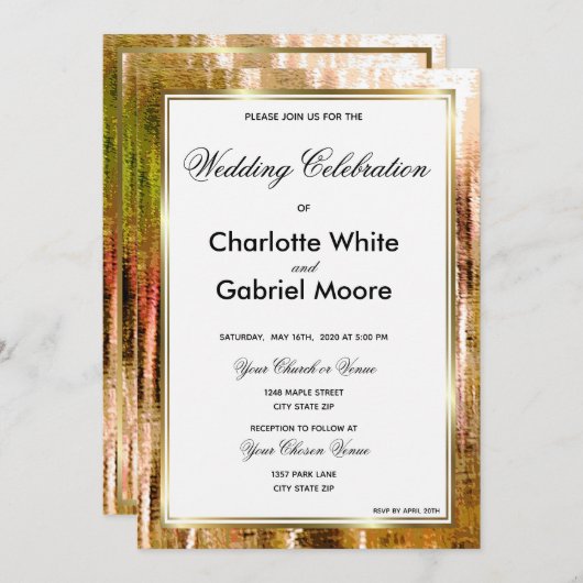 カントリーエレガ素朴ントウェディング招待状 招待状 (正面/裏面)