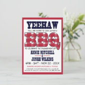 カントリーエンゲージパーティー ピクニック BBQ 招待状 (スタンド正面)