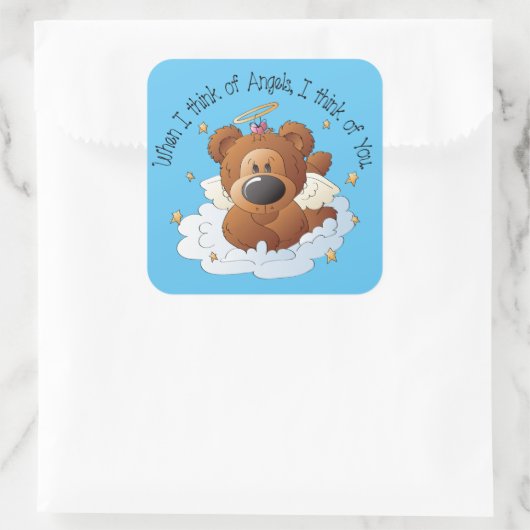 カントリーエンジェルベア感動的ステッカー スクエアシール (バッグ)