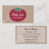 カントリーオーガニッククラフト紙トマト栄養 名刺 (正面/裏面)