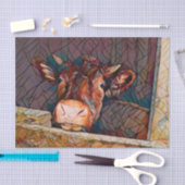 カントリーカウインバーンドファームモザイク素朴アおもしろいート 薄葉紙 (クラフト)