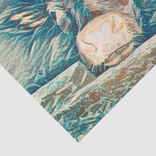 カントリーカウインバーン素朴ティール(緑がかった色)ブラウンおもしろいファーム 薄葉紙 (詳細)