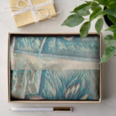 カントリーカウインバーン素朴ティール（緑がかった色）ブラウンおもしろいファーム 薄葉紙 (ギフト)