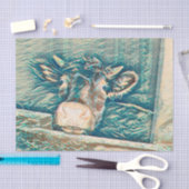 カントリーカウインバーン素朴ティール（緑がかった色）ブラウンおもしろいファーム 薄葉紙 (クラフト)