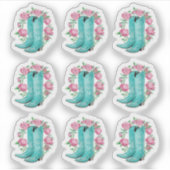 カントリーカウガールブーツ&シャビーローズプランナーシート シール (正面)