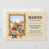 カントリーカウボーイズ誕生日パーティーの招待 招待状 (正面)