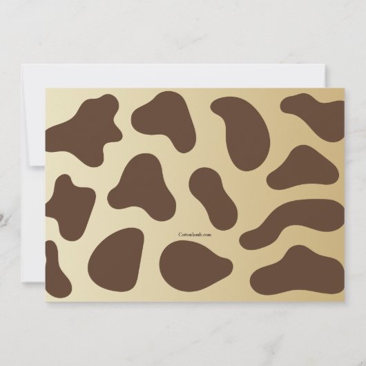 カントリーカウボーイズ誕生日パーティーの招待 招待状 (裏面)