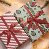 カントリーカウボーイハウディクリスマス ラッピングペーパーシート
