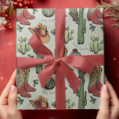 カントリーカウボーイハウディクリスマス ラッピングペーパーシート
