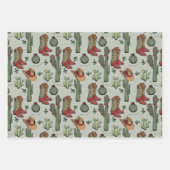 カントリーカウボーイハウディクリスマス ラッピングペーパーシート (正面)