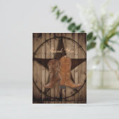 カントリーカウボーイブーツウェスタン結婚ズ感謝していユーザ ポストカード (スタンド正面)