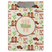 カントリーカウボーイブーツスティックホースデザートウェスタン クリップボード (正面)