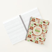 カントリーカウボーイブーツスティックホースデザートウェスタン ノートブック (内部)