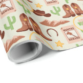 カントリーカウボーイブーツスティックホースデザートウェスタン ラッピングペーパー (ロールコーナー)