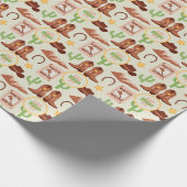 カントリーカウボーイブーツスティックホースデザートウェスタン ラッピングペーパー (角)