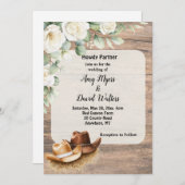 カントリーカウボーイ ウエスタン ウェディング インビテーション (正面/裏面)