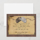 カントリーカウボーイ ハット バーブ ブライダルシャワー 招待状 (正面/裏面)